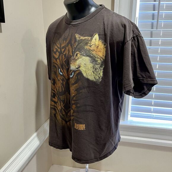 VTG Discovery Channel Crocodile Hunter Animal Planet Wolf Shirt Sun Faded - Picture 7 of 13